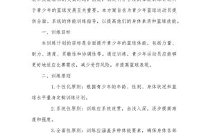  为什么青少年需要适当强度的篮球训练：提升技能与健康成长的关键
